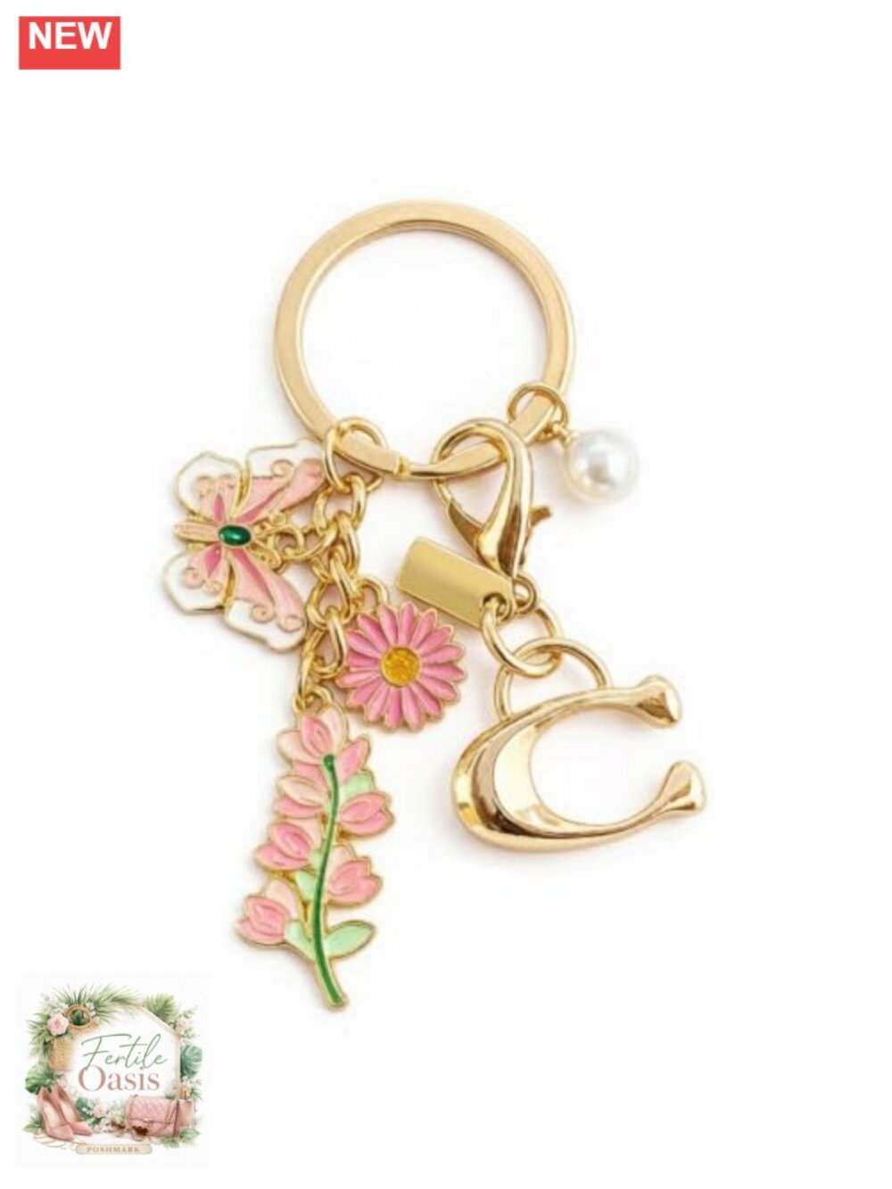 Strawberry Resin Bag Charm for Women Purse Keychain
